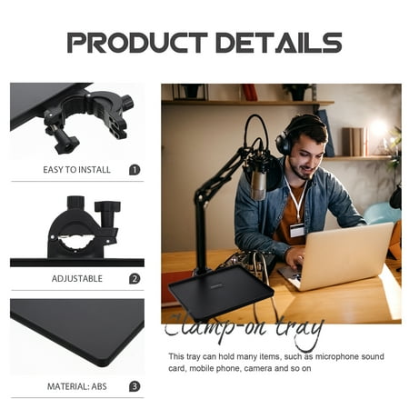 Microphone Stand Tray Soundrack Live Shelf Broadcast Tray Holderclamprack Shelf Bracket Mic Recording Holder
Microphone Stand Tray Soundrack Live Shelf Broadcast Tray Holderclamprack Shelf Bracket Mic Recording Holder