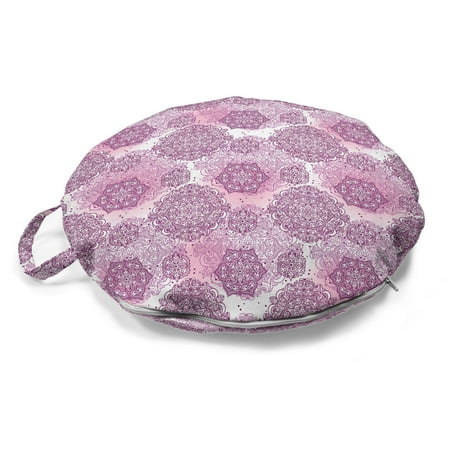 Mandala Round Floor Cushion with Handle Rosette Ornaments Middle Eastern Persian Style with Pastel Effects Decorative Pillow for Living Room & Dorms 18 Round Pale Pink Purple White by Ambesonne
Mandala Round Floor Cushion with Handle Rosette Ornaments Middle Eastern Persian Style with Pastel Effects Decorative Pillow for Living Room & Dorms 18 Round Pale Pink Purple White by Ambesonne