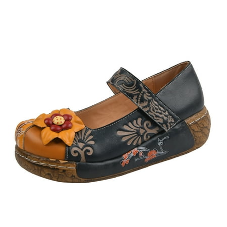 Low Heels Shoes Women Folk-Custom Color Block Hollow-Out Manual Flower Printing Splice Flat Heel
Low Heels Shoes Women Folk-Custom Color Block Hollow-Out Manual Flower Printing Splice Flat Heel