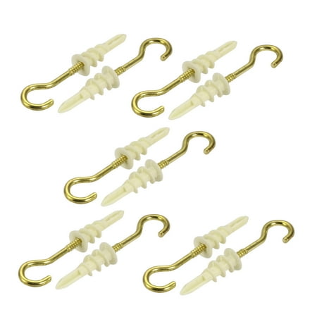 10Pcs Self Drilling Drywall Anchor 10mm Inner Dia Copper Plated Eye Screw Hook Assortment
10Pcs Self Drilling Drywall Anchor 10mm Inner Dia Copper Plated Eye Screw Hook Assortment