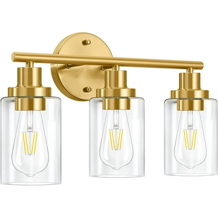 Vanity Wall Light Fixtures 3 Lights Wall Sconce with Clear Glass Shade Modern Farmhouse Wall Lamp for Bathroom Mirror Kitchen Living Room Workshop
Vanity Wall Light Fixtures 3 Lights Wall Sconce with Clear Glass Shade Modern Farmhouse Wall Lamp for Bathroom Mirror Kitchen Living Room Workshop