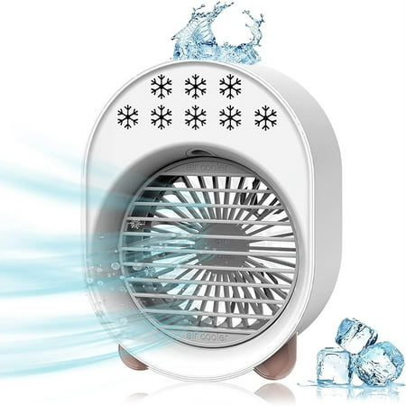 Portable Air Conditioner Fan USB Desk Personal Evaporative Air Conditioners Desktop Cooling Fan Humidifier with 3 Speeds & LED Light (White)
Portable Air Conditioner Fan USB Desk Personal Evaporative Air Conditioners Desktop Cooling Fan Humidifier with 3 Speeds & LED Light (White)