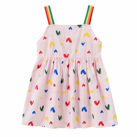 YWDJ 1-5Y Girls Dress Toddler Kids Summer Cute Rainbow Shoulder Strap Suspender Dress Pink 80
YWDJ 1-5Y Girls Dress Toddler Kids Summer Cute Rainbow Shoulder Strap Suspender Dress Pink 80