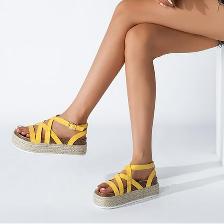 LnjYIGJ Women s Sandals Women s Platform Flat Sandals Thin Strap Cross Buckle Sandals
LnjYIGJ Women s Sandals Women s Platform Flat Sandals Thin Strap Cross Buckle Sandals