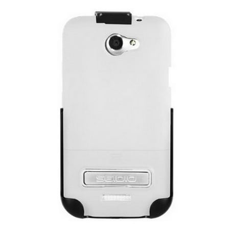 Refurbished Seidio BD2-HR3HTNXGK-GL SURFACE Case with Metal Kickstand and Holster Combo for HTC One X - Glossed White