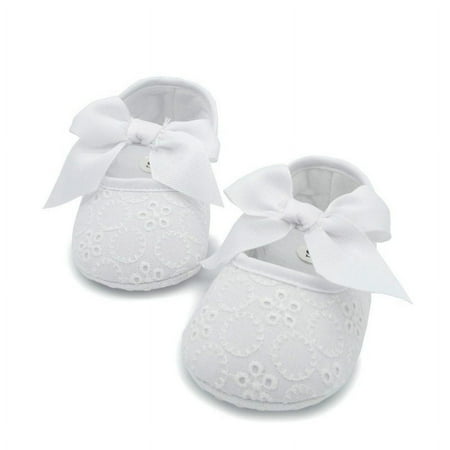 Baby Girls Princess Anti-Slip Lace Bowknot Sneakers Crib Shoes Toddler Casual Walking Shoes