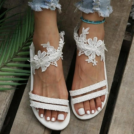 Homedles Sandals Women- Round Toe Fish Mouth Flower Flat Heel Low Heel Sandals Shoes White 38
Homedles Sandals Women- Round Toe Fish Mouth Flower Flat Heel Low Heel Sandals Shoes White 38