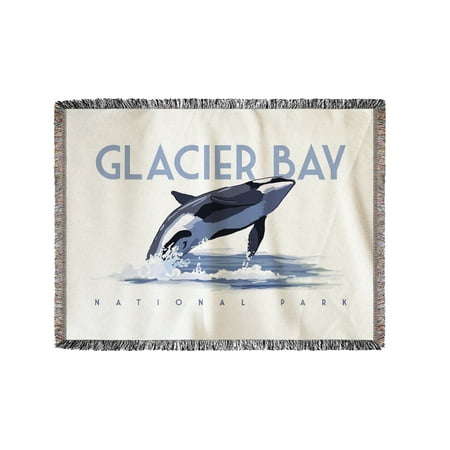 Glacier Bay National Park, Alaska - Orca Whale - Lantern Press Artwork (60x80 Woven Chenille Yarn Blanket)