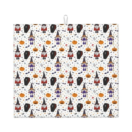 Honeii Halloween Gnome for Dish Drying Mat for Kitchen Counter Non-slip Rubber Backed Hide Stain Kitchen Super Absorbent Draining Mat Dish Rack Pad
Honeii Halloween Gnome for Dish Drying Mat for Kitchen Counter Non-slip Rubber Backed Hide Stain Kitchen Super Absorbent Draining Mat Dish Rack Pad