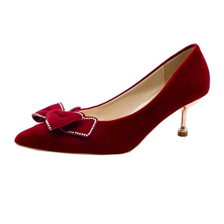 Women‘s Stiletto Mid Heels Bowknot Pointed Toe Slip On Wedding Pumps Party & Dress Heels
Women‘s Stiletto Mid Heels Bowknot Pointed Toe Slip On Wedding Pumps Party & Dress Heels