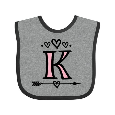 Inktastic Letter K Monogram Tribal Arrow Gift Baby Girl Bib
