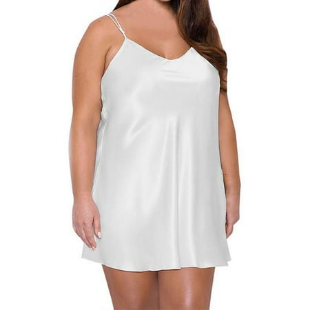 ALSLIAO Plus Size Women Lingerie Nightgown Satin Silk Robe Dress Sleepwear White 5XL
ALSLIAO Plus Size Women Lingerie Nightgown Satin Silk Robe Dress Sleepwear White 5XL