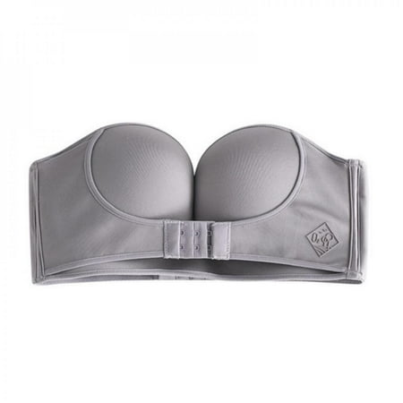Brand Sale!Women Padded Bra Gather Strapless Bra Women Super Push Up Bra Lingerie Invisible Brassiere With Adjustable Shoulder Front Closure Bras Gray 80B
Brand Sale!Women Padded Bra Gather Strapless Bra Women Super Push Up Bra Lingerie Invisible Brassiere With Adjustable Shoulder Front Closure Bras Gray 80B