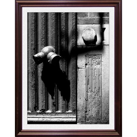 Hose Bib B&W-HARBUI50441 Print 18"x12" by Harold Silverman - Buildings & Cityscapes in a Cherry Grande