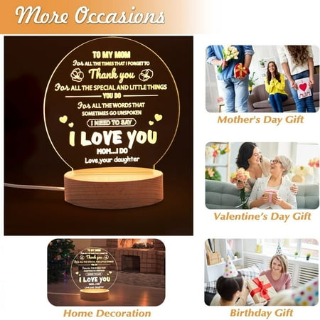 USB Acrylic Engraved Night Light Personalized Cute Acrylic Night Lamp Mother s Day Gifts Night Light with Wooden Base for Thanksgiving Round-Shaped
USB Acrylic Engraved Night Light Personalized Cute Acrylic Night Lamp Mother s Day Gifts Night Light with Wooden Base for Thanksgiving Round-Shaped
