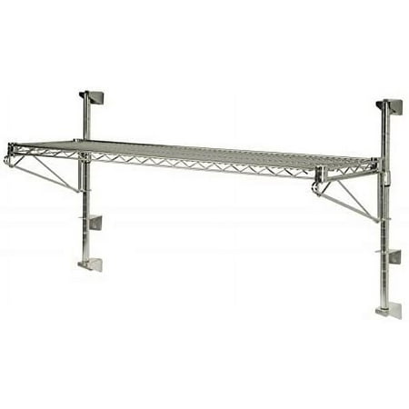 14 Deep x 36 Wide x 24 High Adjustable 1 Tier Chrome Wall Mount Shelving Kit
14 Deep x 36 Wide x 24 High Adjustable 1 Tier Chrome Wall Mount Shelving Kit