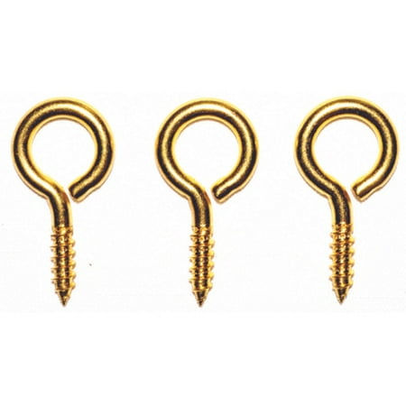 2PC ProSource LR-240-PS Large Eye Screw Eyes 1-15/16 Inch #6 Solid Brass 3 Pack