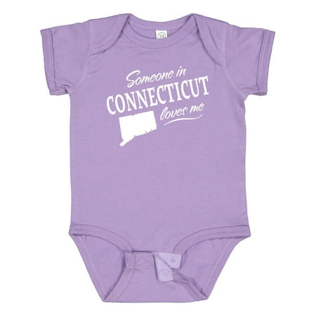Inktastic Someone in Connecticut Loves Me Gift Baby Boy or Baby Girl Bodysuit