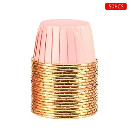 50pcs Cupcake Cups Disposable Muffin Liner Baking Cups Oil Proof Non-stick High Temperature Resistant Pink Gold
50pcs Cupcake Cups Disposable Muffin Liner Baking Cups Oil Proof Non-stick High Temperature Resistant Pink Gold