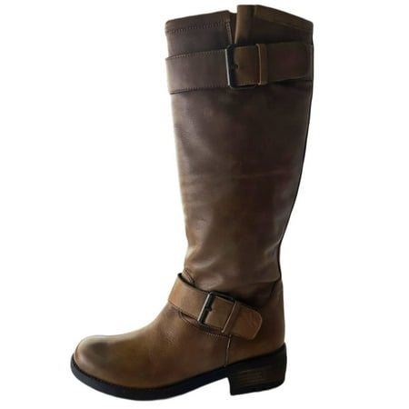 LIEBESKIND Women s Leather Knee High Boots Brown 8.5