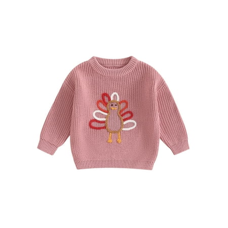 Raccmtaty Baby Boy Girl Thanksgiving Sweater Turkey Embroidery Long Sleeve Crew Neck Pullover Tops for Fall Winter
Raccmtaty Baby Boy Girl Thanksgiving Sweater Turkey Embroidery Long Sleeve Crew Neck Pullover Tops for Fall Winter