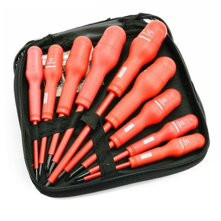 9pcs Magnetic Bit Insulated Screwdriver Set Electrician CR-V 1000V High Voltage Resistant Hand Tools
9pcs Magnetic Bit Insulated Screwdriver Set Electrician CR-V 1000V High Voltage Resistant Hand Tools