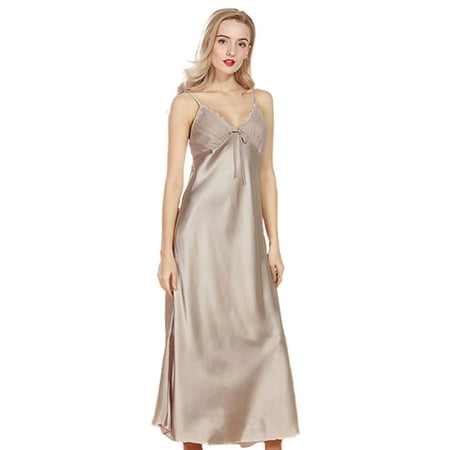 TINYSOME Women Satin Sleeveless Nightgown Spaghetti Strap A-Line Full Length Lingerie Dress Side Slit V-Neck Sleepwear M-3XL
TINYSOME Women Satin Sleeveless Nightgown Spaghetti Strap A-Line Full Length Lingerie Dress Side Slit V-Neck Sleepwear M-3XL