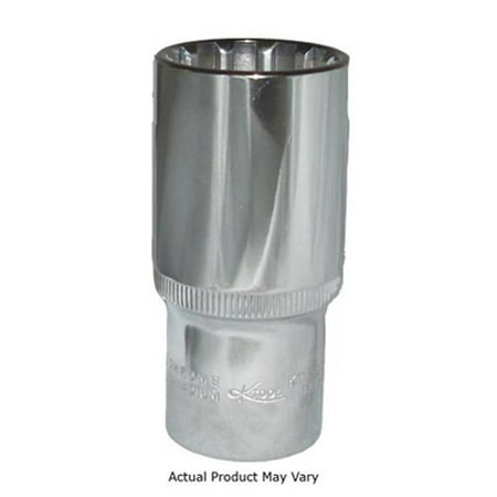 2PK K Tool 20422 Chrome Spline Socket 3/8 Drive Deep 11/16