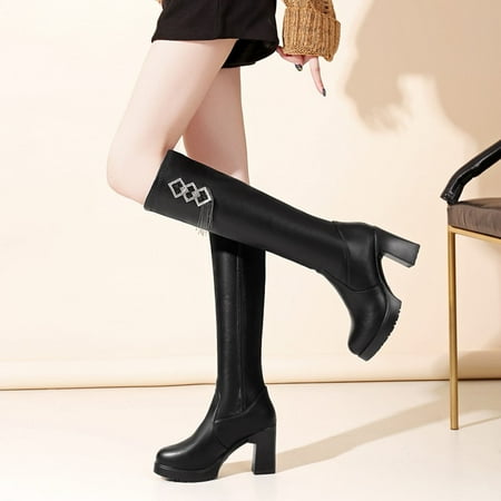 Zedker Women Winter Boots Casual Ankle Boots for Women Autumn and Winter Round Toe Side Zipper Thick Heel High Boots Women s European and American Fashion Boots
Zedker Women Winter Boots Casual Ankle Boots for Women Autumn and Winter Round Toe Side Zipper Thick Heel High Boots Women s European and American Fashion Boots