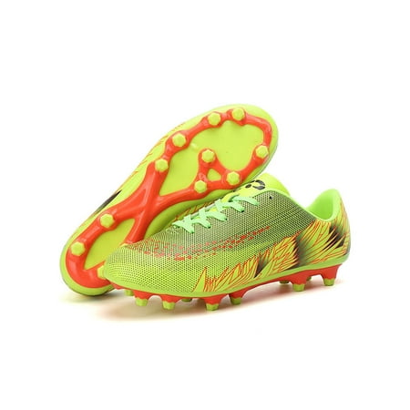 Fangasis Kids Soccer Cleats Spike Training Shoe Ground Football Shoes Womens Trainers Sports Lightweight Lace Up Athletic Sneakers Green Spike 8
Fangasis Kids Soccer Cleats Spike Training Shoe Ground Football Shoes Womens Trainers Sports Lightweight Lace Up Athletic Sneakers Green Spike 8