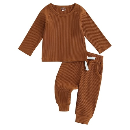 Wallarenear 2Pcs Baby Boys Outfits Ribbed Knit Pullover Shirt Tops Drawstring Elastic Pants
Wallarenear 2Pcs Baby Boys Outfits Ribbed Knit Pullover Shirt Tops Drawstring Elastic Pants