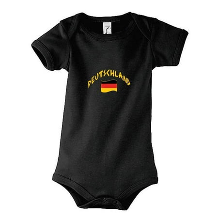 Supportershop DEBBBK-12 Germany Baby Black Sleepsuit 12-18 Months