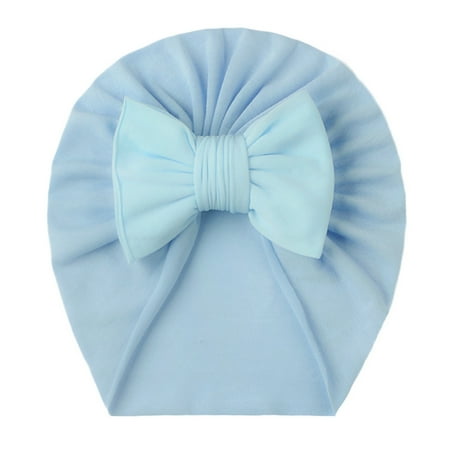 Relanfenk Baby Hats Boys Girls Turban Bun Beanie Bowknot Elastics Turban Cap Hat