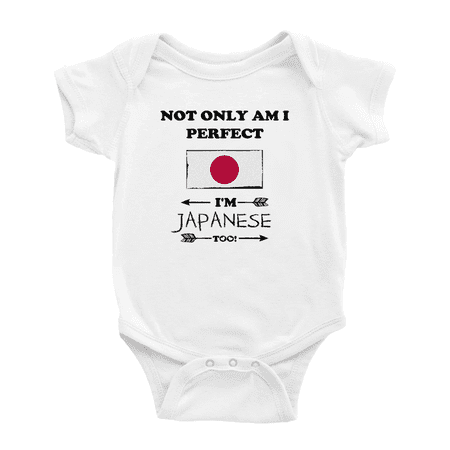 Not Only Am I Perfect I m Japanese Too! Cute Baby Bodysuit Newborn Clothes Outfits (White 12-18 Months)
Not Only Am I Perfect I m Japanese Too! Cute Baby Bodysuit Newborn Clothes Outfits (White 12-18 Months)