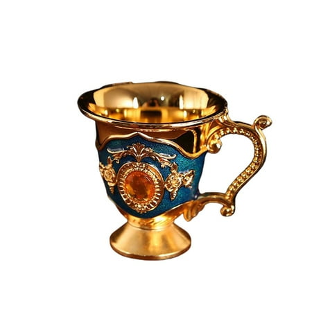 Mini Spirits Wine Glases Cup Alloy Portable Personalized Diamond Pattern 30ml
