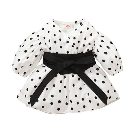NZRVAWS Baby Girls Dress Wave Point Print V Neck Button Long Sleeve Dress 1Pcs Sun Dress 9-12 Months White
NZRVAWS Baby Girls Dress Wave Point Print V Neck Button Long Sleeve Dress 1Pcs Sun Dress 9-12 Months White