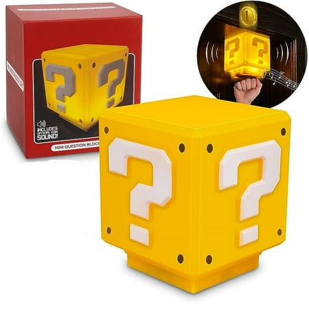 Super Bros-Mini Question Block Night Light Bedside Lamp Desklamp for Kids and Fans Birthday Gift Holiday Gift Equipped with The Game s Same Gold Coin Sound(with USB Power Cable)
Super Bros-Mini Question Block Night Light Bedside Lamp Desklamp for Kids and Fans Birthday Gift Holiday Gift Equipped with The Game s Same Gold Coin Sound(with USB Power Cable)