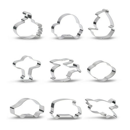 Set of 9 Stainless Steel Cookie Moulds Biscuit Cutters Cookie Cutters for Baking
Set of 9 Stainless Steel Cookie Moulds Biscuit Cutters Cookie Cutters for Baking