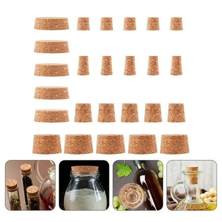 

Corkstopper Plugs Bottle Tapered Corks Assorted Mini Glass Plug Craft Wood Replacement Making Supplies Caps Saver