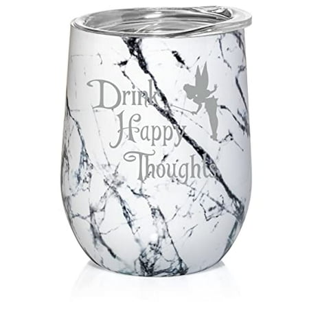 12 oz Double Wall Vacuum Insulated Stainless Steel Stemless Wine Tumbler Glass Coffee Travel Mug With Lid Drink Happy Thoughts Fairy (Black White Marble)
12 oz Double Wall Vacuum Insulated Stainless Steel Stemless Wine Tumbler Glass Coffee Travel Mug With Lid Drink Happy Thoughts Fairy (Black White Marble)