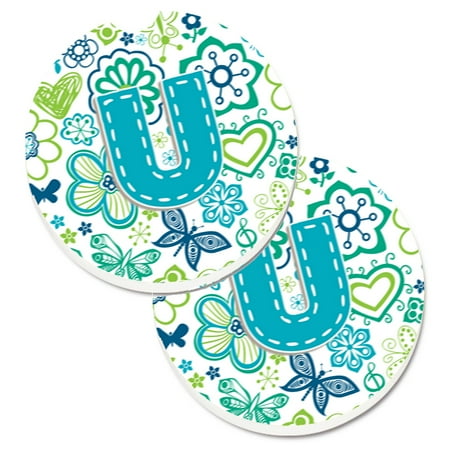 Carolines Treasures CJ2006-UCARC Letter U Flowers and Butterflies Teal Blue Set of 2 Cup Holder Car Coasters Large
Carolines Treasures CJ2006-UCARC Letter U Flowers and Butterflies Teal Blue Set of 2 Cup Holder Car Coasters Large