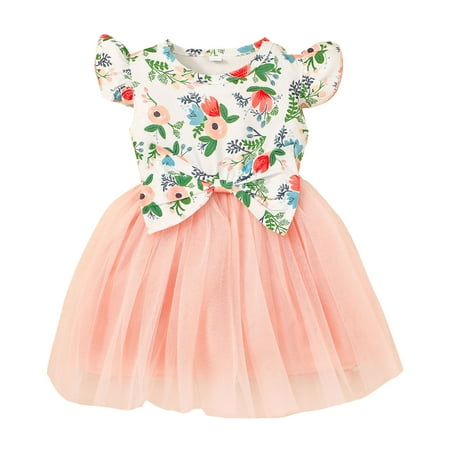 Rovga Toddler Girls Clothing Baby Girls Fly Sleeve Floral Printed Bowknot Tulle Princess Dress
Rovga Toddler Girls Clothing Baby Girls Fly Sleeve Floral Printed Bowknot Tulle Princess Dress