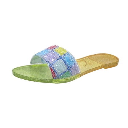 NECHOLOGY Ladies Fashion Color Blocking Transparent Flat Bottom Casual Beach Slippers Cowboys Slippers for Women Green 6.5
NECHOLOGY Ladies Fashion Color Blocking Transparent Flat Bottom Casual Beach Slippers Cowboys Slippers for Women Green 6.5