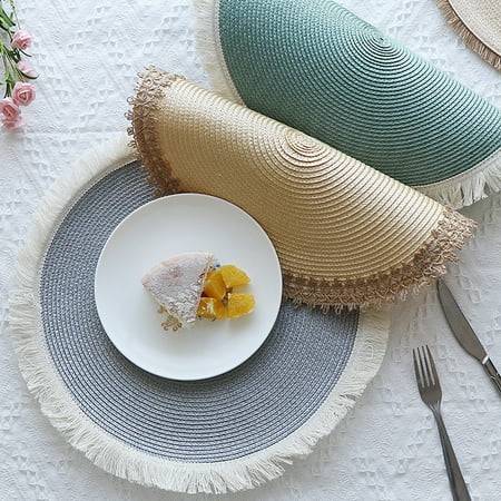 Ludlz Place Mat Flexible Protective PP Handmade Anti-slip Table Cup Mat for Daily Use
Ludlz Place Mat Flexible Protective PP Handmade Anti-slip Table Cup Mat for Daily Use