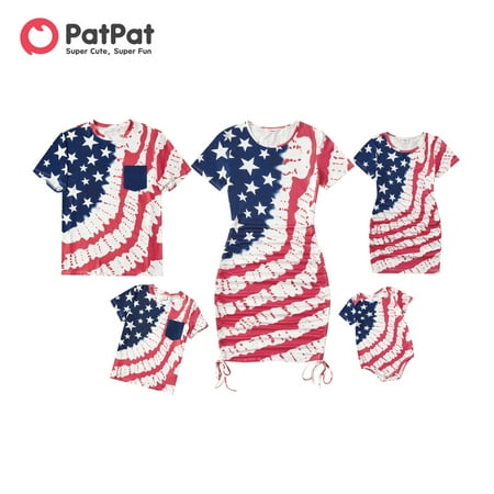 PatPat Independence Day Family Matching Allover Print Short-sleeve Drawstring Ruched Bodycon Dresses and T-shirts Sets
PatPat Independence Day Family Matching Allover Print Short-sleeve Drawstring Ruched Bodycon Dresses and T-shirts Sets