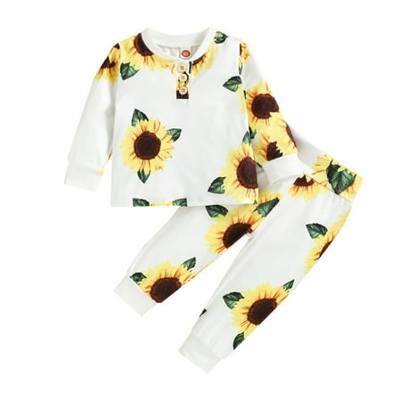 Fesfesfes Newborn Long Sleeve Clothes Autumn Winter Boys Girls Sunflowers Leopard Print Tops Trousers Outfit
Fesfesfes Newborn Long Sleeve Clothes Autumn Winter Boys Girls Sunflowers Leopard Print Tops Trousers Outfit