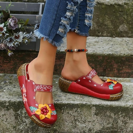 Daqian Sandals for Women Clearance New Retro High Quality Flat Heel Platform Pump Women s Shoes Slide Sandals for Women Red 6.5(38)
Daqian Sandals for Women Clearance New Retro High Quality Flat Heel Platform Pump Women s Shoes Slide Sandals for Women Red 6.5(38)