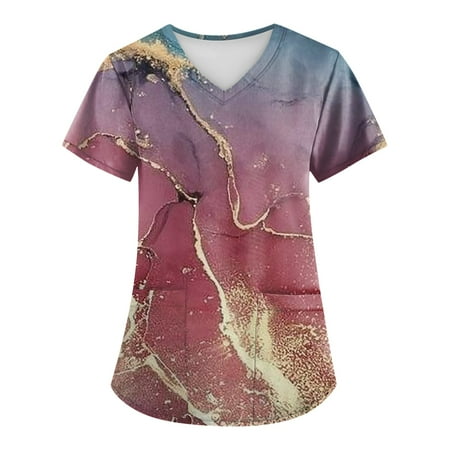 Royallove Womens Shirts Plus Size Retro Printed Scrub Working Uniform Tops For Women Cross V-Neck Short Sleeve Fun T-Shirts Workwear Tee With Pockets
Royallove Womens Shirts Plus Size Retro Printed Scrub Working Uniform Tops For Women Cross V-Neck Short Sleeve Fun T-Shirts Workwear Tee With Pockets