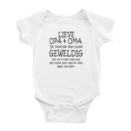 Lieve Opa & Oma Gewelding Cute Baby Bodysuits Boy Girl Unisex