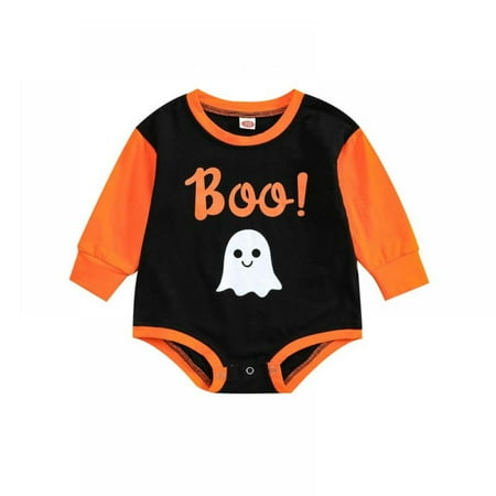 Xinhuaya 0-24M Newborn Baby Girls Long Sleeve Halloween Romper Boys Ghost Letter Print Bodysuit 
Xinhuaya 0-24M Newborn Baby Girls Long Sleeve Halloween Romper Boys Ghost Letter Print Bodysuit